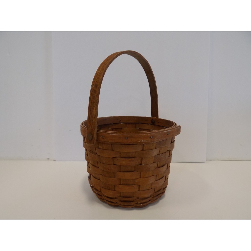 Vintage Medium Fruit Basket 1984 Longaberger -- DK Stain -- Original - Picture 9 of 16